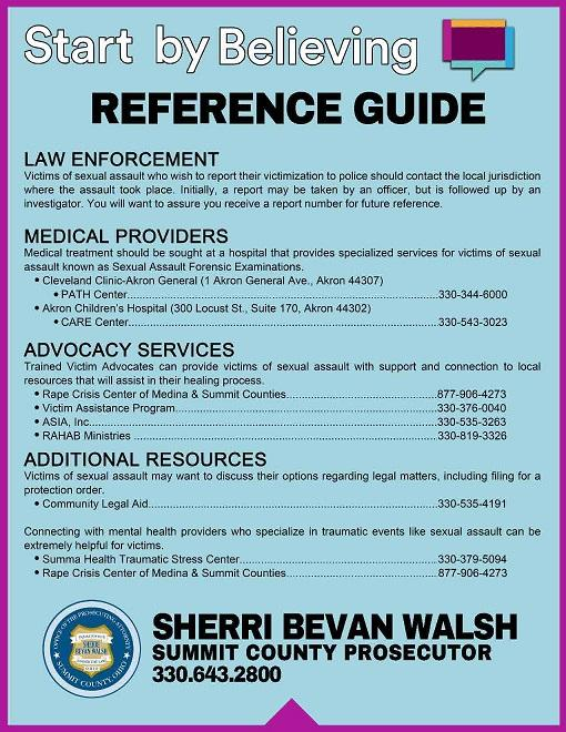 Image: Start By Believing Reference Guide