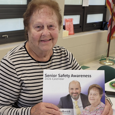 Senior Calendar Woman Holding
